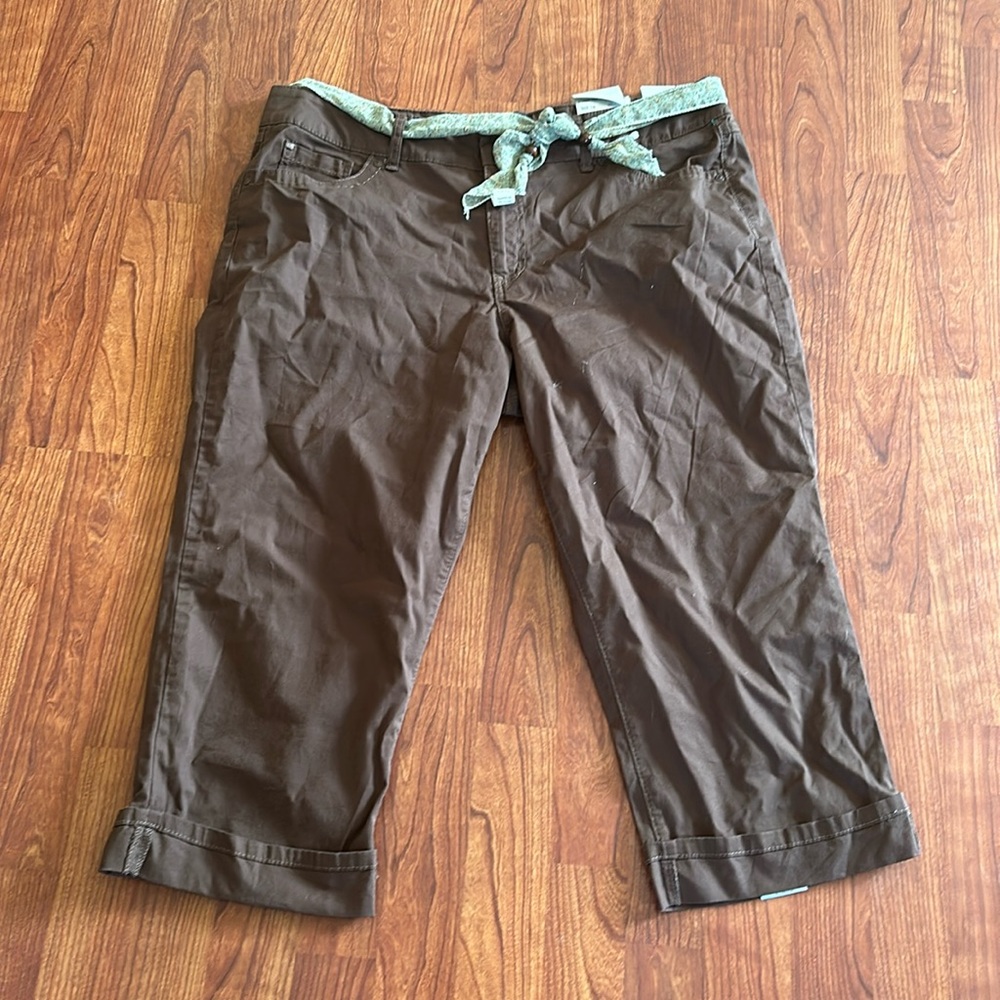 BANDOLINO Capri pants size  16w brown. New